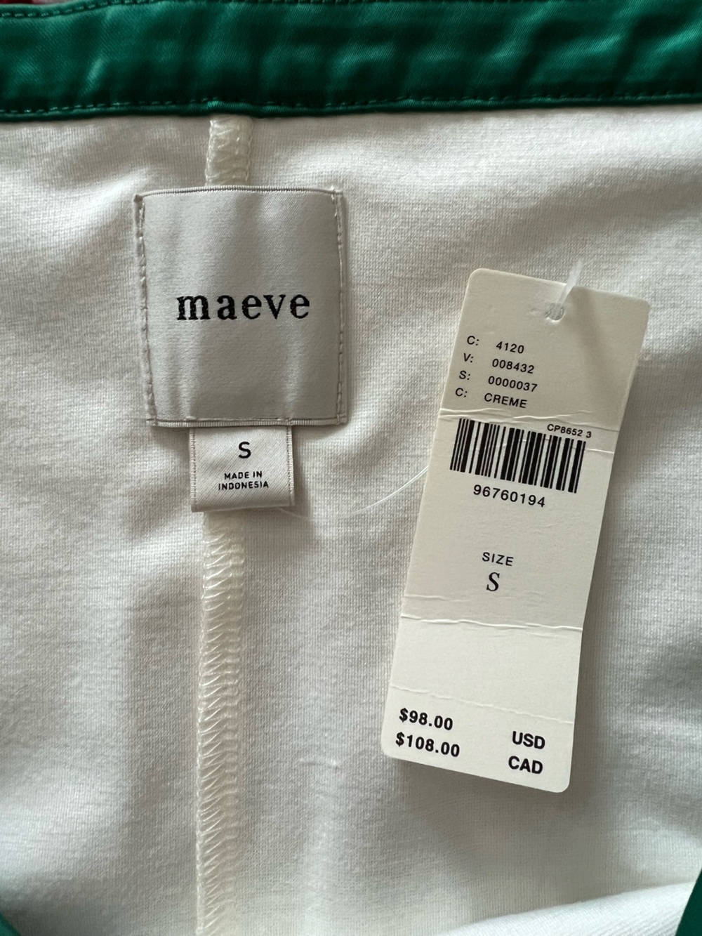 NWT Maeve At The Match Skort with Green Trim Small - Picture 9 of 11